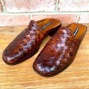 COPY - Sesto Meucci Brown Woven Leather Mules